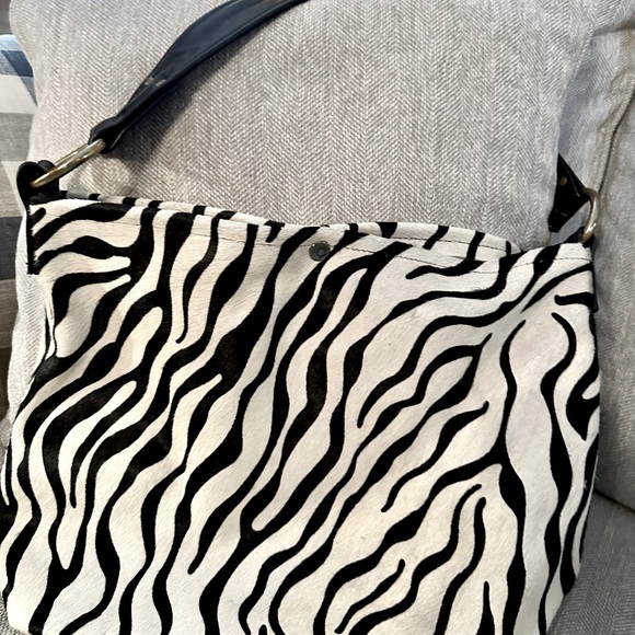 Wild Goose Cowhide Zebra Hobo - Picture 2 of 8
